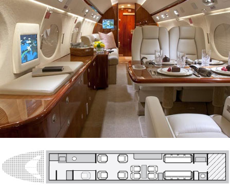 Interior Larger Charter Jet