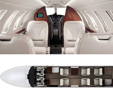 Interior Small Charter Jet